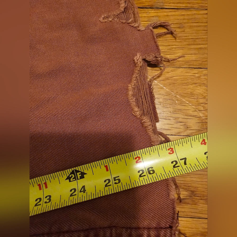 Vervet Leslie 90's Vintage Flare Distressed High Rise Jeans Pink Womens 27 NWT - Picture 13 of 14